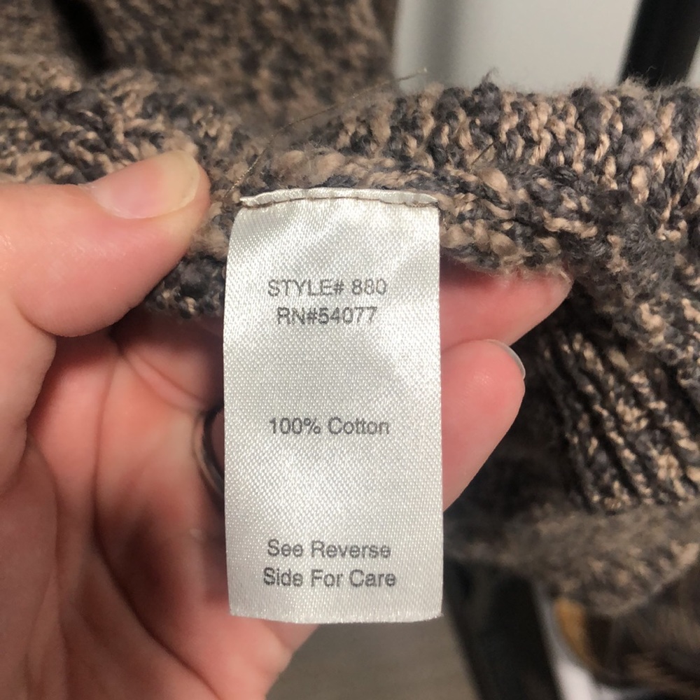 CABI swear by sweater brown marled open front cardigan E8 - Picture 6 of 8